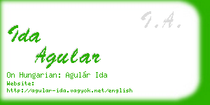 ida agular business card