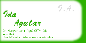 ida agular business card